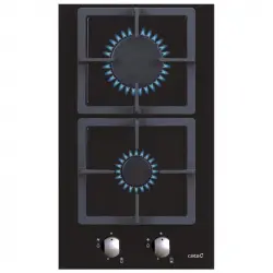 Cata LCI 302 BK Placa de Gas Modular 2 Zonas 30cm Negra