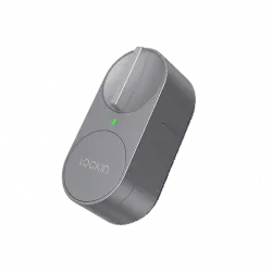 Cerradura electrónica - MUVIT IO Retrofit Diy Inteligente, Lockin Home, Bluetooth, Huella dactilar, Gris