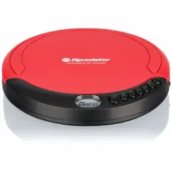 Discman Reproductor De Cd, Cda,cd-r, Cd-rw, Portátil Con Auriculares Incluidos, Pantalla Lcd Rojo Roadstar Pcd435cd