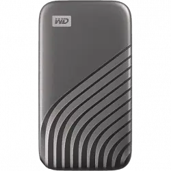 Disco duro SSD externo 2 TB - WD My Passport SSD, Portátil, Lectura 1050 MB/s, USB 3.2, Para Windows y Mac, Gris