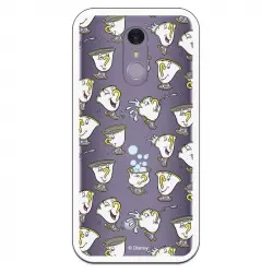 Funda Oficial Disney Chip Potts Siluetas Transparente Para Lg Q7