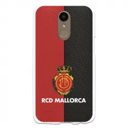 Funda Para Lg K10 2017 Del Mallorca Rcd Mallorca Diagonales Transparente - Licencia Oficial Rcd Mallorca