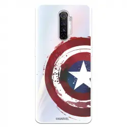Funda para Realme X2 Pro Oficial de Marvel Capitán América Escudo Transparente