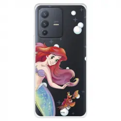 Funda Para Vivo V23 Oficial De Disney Ariel Y Sebastián Burbujas - La Sirenita