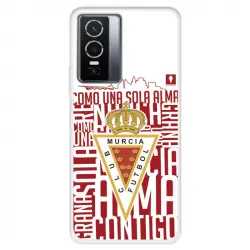 Funda Para Vivo Y76 5g Del Real Murcia Escudo Fondo Blanco - Licencia Oficial Real Murcia