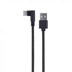 Gembird Cable Acodado USB 2.0 a USB-C Macho/Macho 20cm Negro