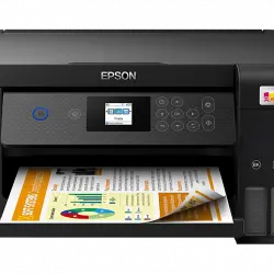 Impresora multifunción - Epson EcoTank ET-2850, Inyección tinta, 33 ppm B/N, 15 Color, 100 hojas, Negro