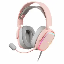 Mars Gaming Mhax Rosa, Auriculares Gaming Rgb Multiplataforma Con Micro Extraíble, 53mm Hifi