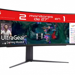 Monitor gaming - LG 49GR85DC, 49", QHD, 1 ms, 50 60 Hz, USB, HDMI x 2, DisplayPort x1, Negro
