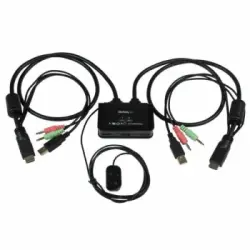 Startech.com Conmutador Kvm Con Cable Hdmi De 2 Puertos Usb Con Audio