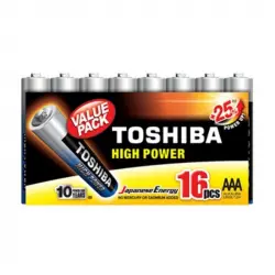 Toshiba High Power Pack de 16 Pilas Alcalinas AAA LR03 1.5V