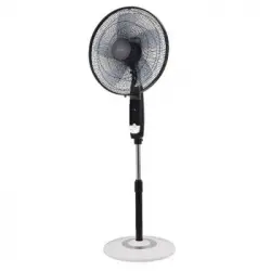 Ventilador De Pedestal Artico, 45 X 145 X 40 Cm, Color Negro, Blanco