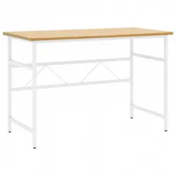VidaXL Escritorio para Ordenador MDF 105x55x72cm Blanco/Roble