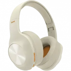 Auriculares inalámbricos - Hama AUDIO BT Spirit Calypso Beige, Bluetooth, 38h de Autonomía, Carga Rápida, Asistente, Micrófono, Beige