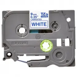 Brother Cinta Laminada para Rotuladora Electrónica TZE223 Azul sobre Blanco