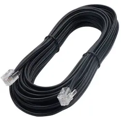 Cable telefónico Temium RJ11 Negro 10m