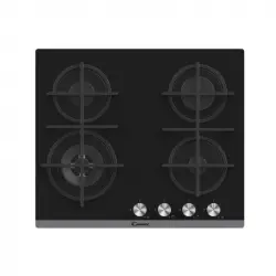 Candy CVG6BF4WEB Placa de Gas 3 Zonas 60cm Negra
