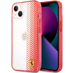 Cool Funda Licencia Ferrari Transparente Rojo para iPhone 13 Mini