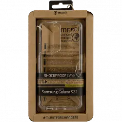 Funda - muvit MCSPS0011, Para Samsung Galaxy S22 5G, Materiales 100% reciclables, Transparente