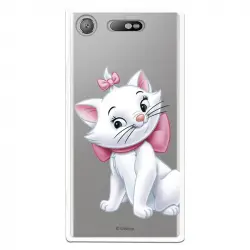 Funda Oficial Disney Marie Silueta Transparente Para Sony Xperia Xz1 - Los Aristogatos