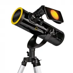 National Geographic Telescopio Reflector 76/350 con Filtro Solar y Soporte para Smartphone