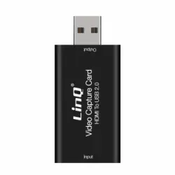 Tarjeta Capturadora Vídeo / Audio Hdmi A Usb 2.0 Full Hd 4k Uhd Linq Negro