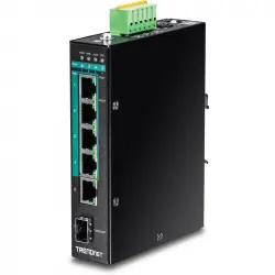 TrendNet TI-PG541i Switch DIN-Rail Gigabit Industrial 6 Puertos