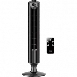 Ventilador de torre digital - Taurus Babel RCH, control remoto. 84cm. 3 velocidades. modos. Temporizador 12h. Sistema oscilación. Silencioso.