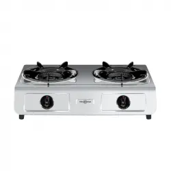 Vitrokitchen Ciclon 265IB Hornillo Doble de Gas Butano Acero Inoxidable