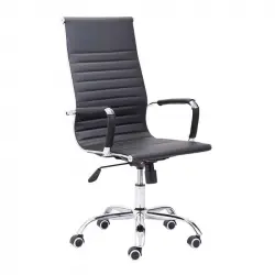 Adec Letter Silla de Oficina Simiel Piel Negra