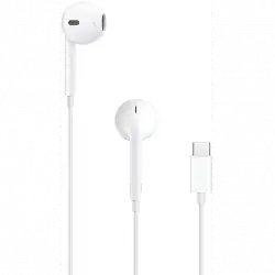 APPLE EarPods, Auriculares de botón, Cable, USB-C, Micrófono, Blanco