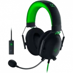 Auriculares gaming - Razer BlackShark V2 , De diadema, Con cable, Jack 3.5 mm, USB, Micrófono, Cancelación de ruido pasiva, Negro