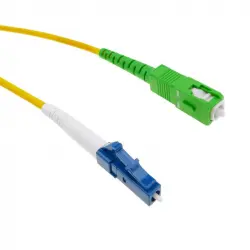 BeMatik Cable de Fibra Óptica LC/PC a SC/APC Monomodo Simplex 9/125 OS2 20m