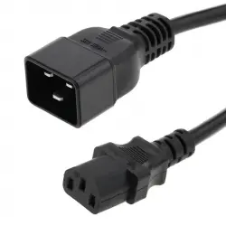 Cradia Cable Extensión Alimentación Externo IEC60320 C19H - C20M 0.6m Negro