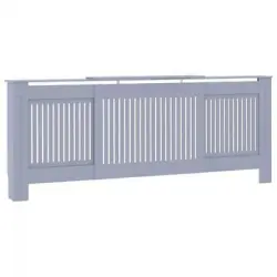 Cubierta Para Radiador Mdf Gris 205 Cm Vidaxl