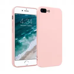 Icoveri Funda de Silicona Rosa Compatible con iPhone 6 / 7 / 8 Plus