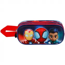 Karactermania Estuche Doble Portatodo 3D Spiderman Glow