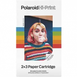Papel fotográfico - Polaroid HiPrint, 20 hojas, Brillo mate, Resistente al agua, Blanco