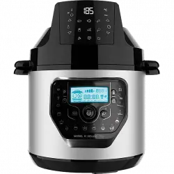 Robot de cocina - Cecotec Olla GM Modelo H Deluxe FRY, Multifunción, 1530 W, 6 L, Programable, Freidora Aire, Báscula integrada, Negro y Plateado