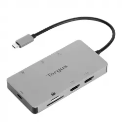 Targus Docking Station USB-C Dual HDMI 4K con Fuente de Alimentación Pass-Thru de 100 W
