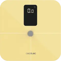 Báscula de baño - Cecotec Surface Precision Smart Healthy Vision Yellow, Bluetooth, Amarillo
