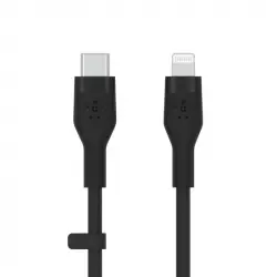 Belkin BoostCharge Flex Cable de Silicona USB-C a Lightning 2m Negro
