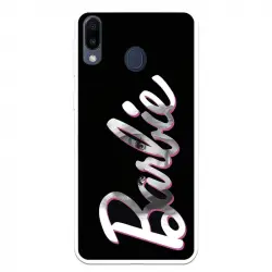 Funda Para Samsung Galaxy M20 Oficial De Mattel Barbie Logo Barbie Silicona Negra - Barbie