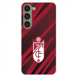 Funda Para Samsung Galaxy S23+ Del Granada Cf Escudo - Líneas Rojas Y Negras - Licencia Oficial Granada Cf