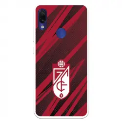 Funda Para Xiaomi Redmi Note 7 Pro Oficial Del Granada Cf Escudo - Líneas Rojas Y Negras - Licencia Oficial Del Granada