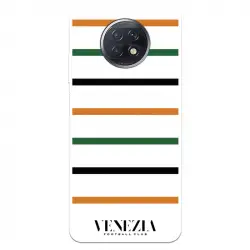 Funda Para Xiaomi Redmi Note 9t Del Venezia Fondo Blanco Rayas - Licencia Oficial Venezia Football Club