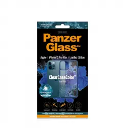 PanzerGlass ClearCase Funda Protectora Cristal Templado True Blue Limited Edition para iPhone 12 Pro Max