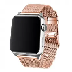 Cool Correa Metálica Rosa Dorado para Apple Watch 38/40mm Series 1/2/3/4/5/SE
