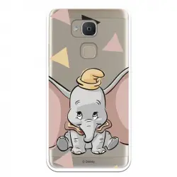 Funda Oficial Disney Dumbo Silueta Transparente Para Bq Aquaris V Plus