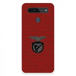 Funda Para Lg K51s Del Escudo Fondo Granate - Licencia Oficial Benfica